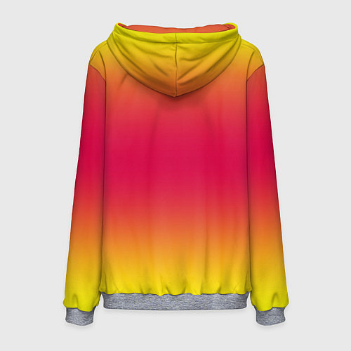 Мужская толстовка Персиковый градинет / 3D-Меланж – фото 2