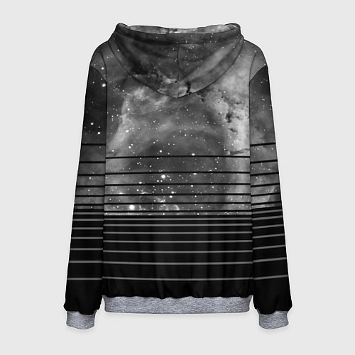 Мужская толстовка Звездное небо - Беби Йода / 3D-Меланж – фото 2