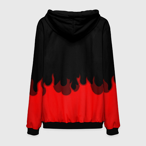 Мужская толстовка Portal fire abstraction / 3D-Черный – фото 2