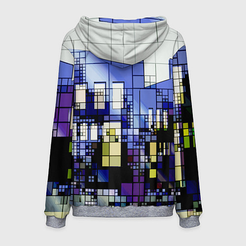 Мужская толстовка Городской пейзаж / 3D-Меланж – фото 2