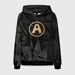 Толстовка-худи мужская Aerosmith golden poly, цвет: 3D-черный