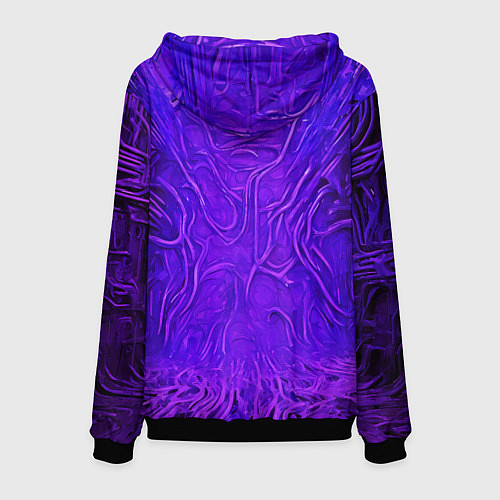 Мужская толстовка Фиолетовый симбионт / 3D-Черный – фото 2