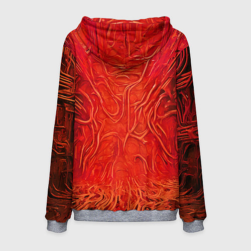 Мужская толстовка Красный симбионт абстракция / 3D-Меланж – фото 2