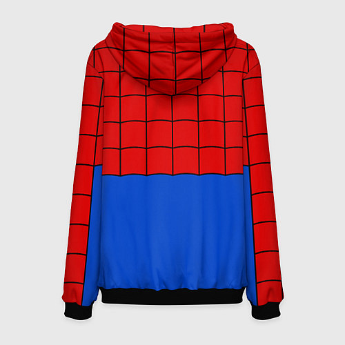 Мужская толстовка Человек паук текстура костюма / 3D-Черный – фото 2