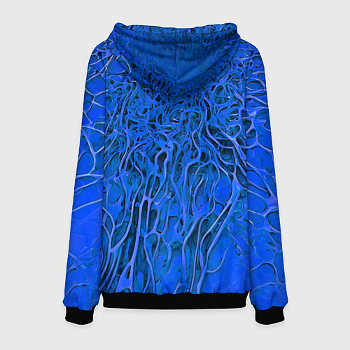 Мужская толстовка Синий симбионт абстракция / 3D-Черный – фото 2