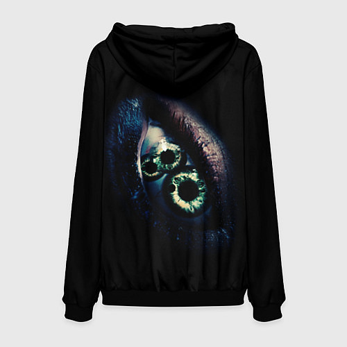 Мужская толстовка Глаз из фильма субстанция / 3D-Черный – фото 2