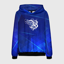 Толстовка-худи мужская Burzum blue poly, цвет: 3D-черный