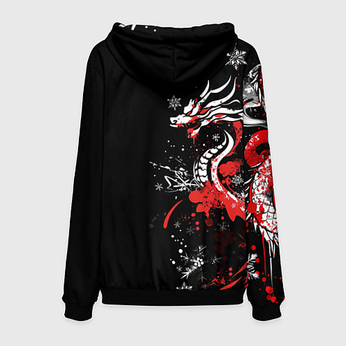 Мужская толстовка Ghost of Tsushima - snowflakesv / 3D-Черный – фото 2