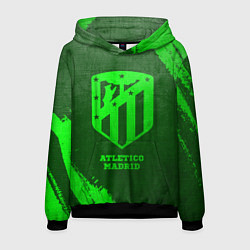 Толстовка-худи мужская Atletico Madrid - green gradient, цвет: 3D-черный