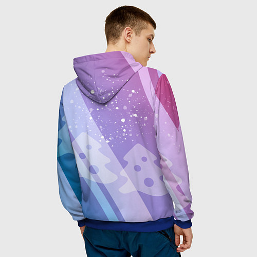 Мужская толстовка Снегурочка с тату / 3D-Синий – фото 4