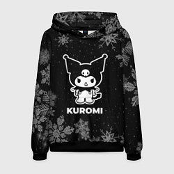 Толстовка-худи мужская Снежный Kuromi, цвет: 3D-черный