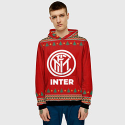 Толстовка-худи мужская Inter new year, цвет: 3D-черный — фото 2