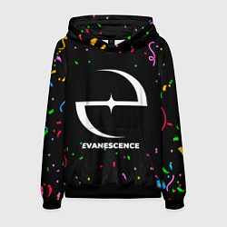 Толстовка-худи мужская Evanescence конфети, цвет: 3D-черный