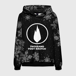 Толстовка-худи мужская Снежный Thousand Foot Krutch, цвет: 3D-черный