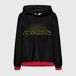 Толстовка-худи мужская Star Wars - вступительные титры, цвет: 3D-красный