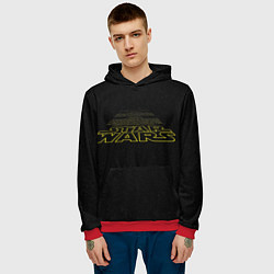 Толстовка-худи мужская Star Wars - вступительные титры, цвет: 3D-красный — фото 2