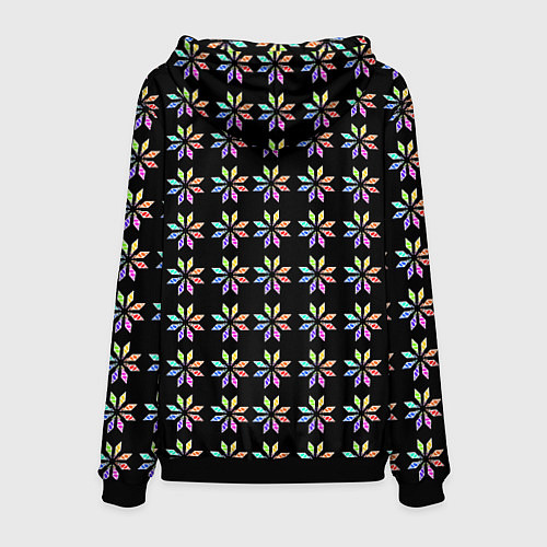 Мужская толстовка Разноцветные звёзды на чёрном фоне / 3D-Черный – фото 2