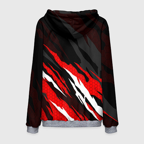 Мужская толстовка Changan - красные языки / 3D-Меланж – фото 2