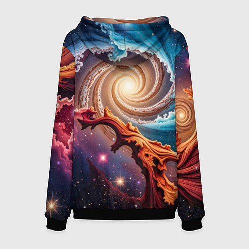 Мужская толстовка Энергия космоса / 3D-Черный – фото 2