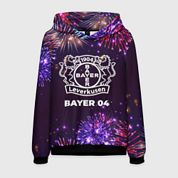 Толстовка-худи мужская Праздничный Bayer 04, цвет: 3D-черный
