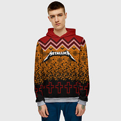 Толстовка-худи мужская Metallica christmas ugly sweater, цвет: 3D-меланж — фото 2