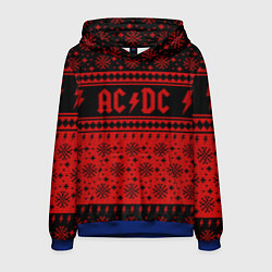 Толстовка-худи мужская ACDC christmas sweater, цвет: 3D-синий