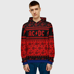 Толстовка-худи мужская ACDC christmas sweater, цвет: 3D-синий — фото 2