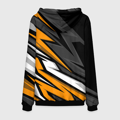 Мужская толстовка Zeekr - orange colors / 3D-Черный – фото 2