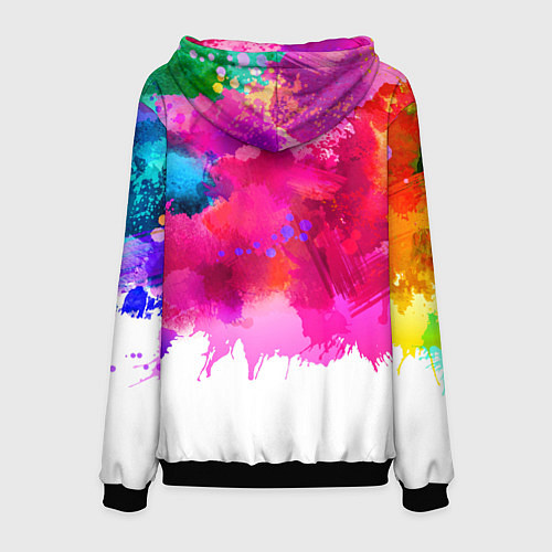 Мужская толстовка Дед мороз красочный хипстер / 3D-Черный – фото 2