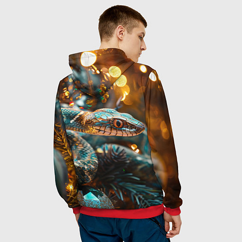 Мужская толстовка Праздничный змей / 3D-Красный – фото 4