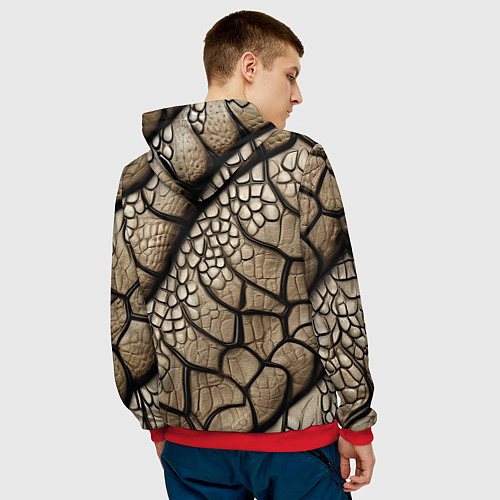 Мужская толстовка Найди змею / 3D-Красный – фото 4