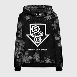 Толстовка-худи мужская Снежный System of a Down, цвет: 3D-черный