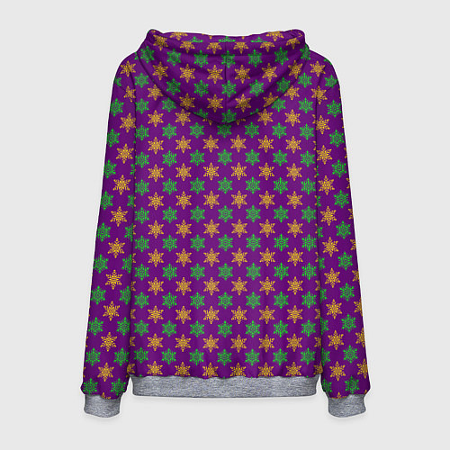 Мужская толстовка Вихрь снежинок / 3D-Меланж – фото 2