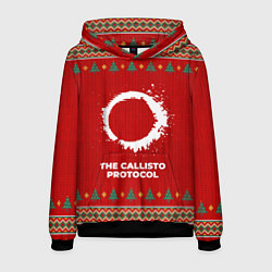 Толстовка-худи мужская The Callisto Protocol new year, цвет: 3D-черный
