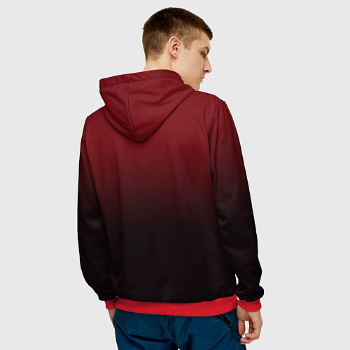 Мужская толстовка Lamborghini Diablo / 3D-Красный – фото 4