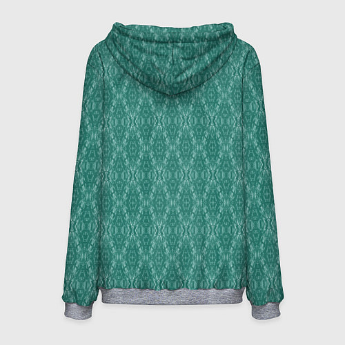 Мужская толстовка Бирюзово зеленый геометрический абстрактный узор / 3D-Меланж – фото 2