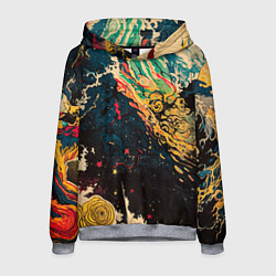 Толстовка-худи мужская Абстракция ктулху - нейросеть, цвет: 3D-меланж