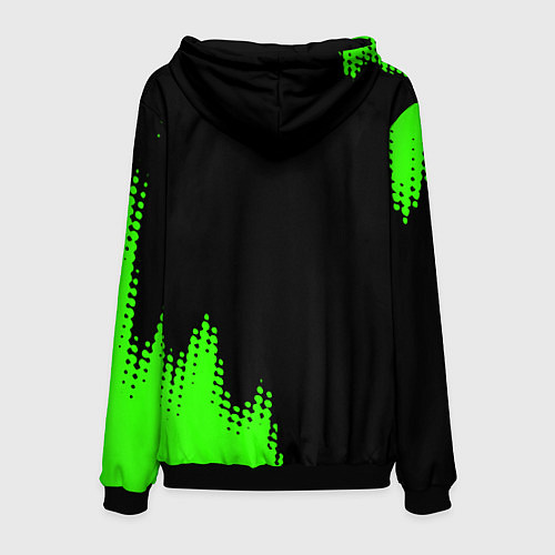 Мужская толстовка Skoda краски зеленые / 3D-Черный – фото 2