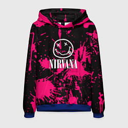 Толстовка-худи мужская Nirvana pink color, цвет: 3D-синий