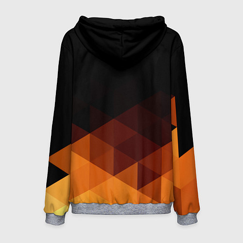 Мужская толстовка Герб России геометрия / 3D-Меланж – фото 2