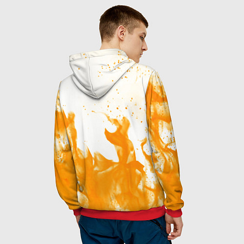 Мужская толстовка Rust flame / 3D-Красный – фото 4