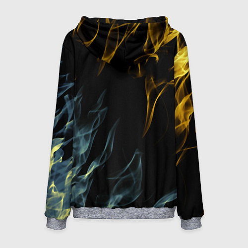 Мужская толстовка Ведьмак огненный стиль / 3D-Меланж – фото 2