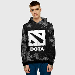 Толстовка-худи мужская Снежный Dota, цвет: 3D-черный — фото 2