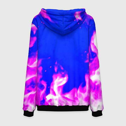 Мужская толстовка Nirvana neon flame / 3D-Черный – фото 2