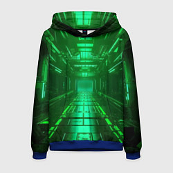 Толстовка-худи мужская Зелёный коридор, цвет: 3D-синий