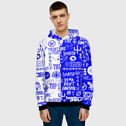 Толстовка-худи мужская Twenty one pilots лого, цвет: 3D-черный — фото 2