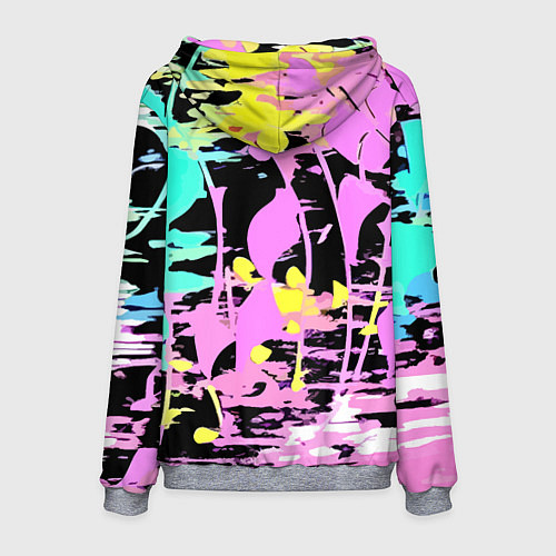 Мужская толстовка Color expressive abstraction - Milano / 3D-Меланж – фото 2