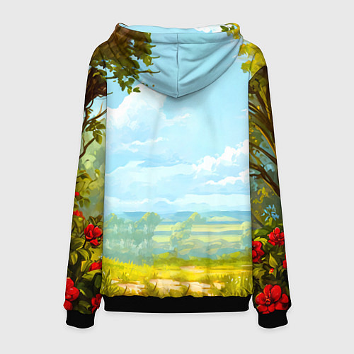 Мужская толстовка Петушок / 3D-Черный – фото 2