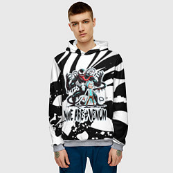 Толстовка-худи мужская Rick Sanchez - we are Venom meme, цвет: 3D-меланж — фото 2