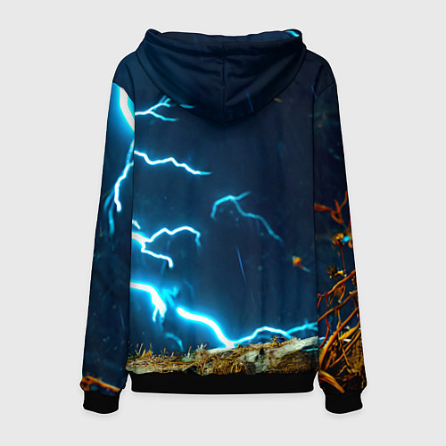 Мужская толстовка Аист и гроза / 3D-Черный – фото 2